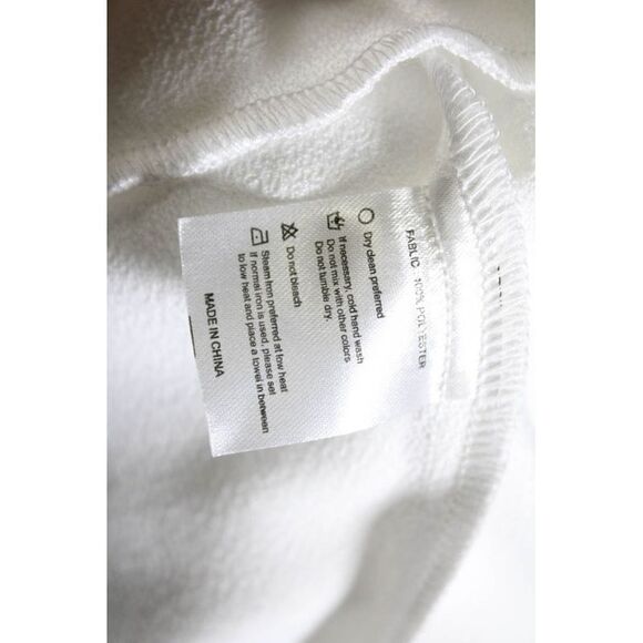 Ellelauri Women's Off The Shoulder Short Sleeves Ruffle Blouse White Size L - Picture 5 of 5